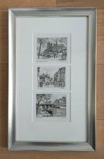 Drie etsen van Parijse scènes, Antiek en Kunst, Ophalen