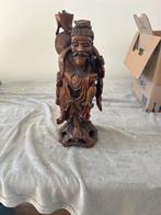 Chinese Houten Schemerlamp - Handgesneden Beeld Lampvoet, Antiek en Kunst, Kunst | Beelden en Houtsnijwerken, Ophalen