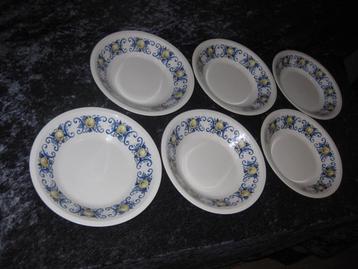 Villeroy & Boch Luxembourg Cadiz Diepe Borden 6x beschikbaar voor biedingen