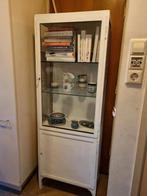 Vintage stalen ziekenhuiskast l apothekerskast wit, Ophalen, Met deur(en), 50 tot 100 cm, Zo goed als nieuw