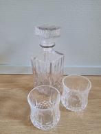 Mooie whiskeykaraf met 2 glazen, Antiek en Kunst, Antiek | Glas en Kristal, Ophalen of Verzenden