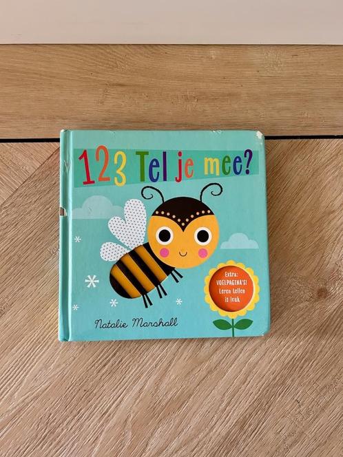 Peuter boek '123 Tel je mee?' - cijfers leren en voelboekje, Boeken, Kinderboeken | Baby's en Peuters, Zo goed als nieuw, Uitklap-, Voel- of Ontdekboek