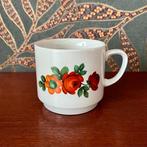 Grote vintage mok met bloemen van Monopoli, Ophalen of Verzenden, Zo goed als nieuw, Overige stijlen, Kop(pen) en/of Schotel(s)