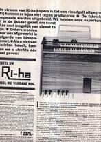 Retro reclame 1966 Riha orgel bestel 'm nu vandaag nog, Overige typen, Ophalen of Verzenden