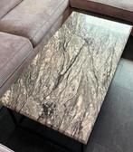 Kwarsiet , steen,  marmer, blad / salon tafel, Huis en Inrichting, Tafels | Salontafels, Ophalen, Overige materialen, Gebruikt