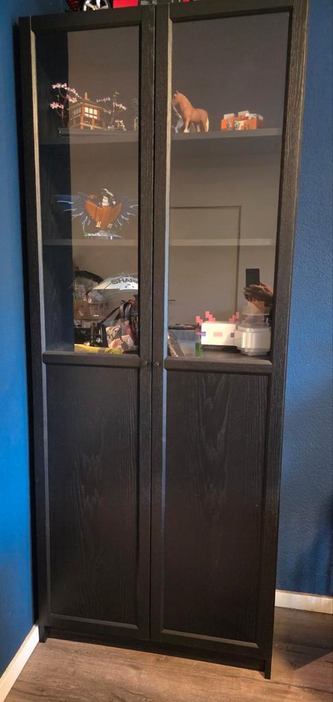 Billy kast oxberg deurtjes ikea, Huis en Inrichting, Kasten | Boekenkasten, Zo goed als nieuw, 50 tot 100 cm, 200 cm of meer, 25 tot 50 cm