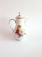 Izgs Tirschenreuth Prachtige brocante theepot met bloemen, Antiek en Kunst, Ophalen of Verzenden