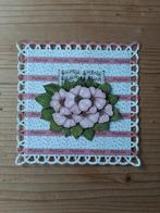 Stans kaart opleg met 3d plaatje bloemen en bladmuziek, Ophalen of Verzenden, Nieuw, Overige thema's