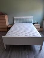 Bed Ikea Idanäs inclusief matras en lattenbodem 1.40x2.00, Huis en Inrichting, Ophalen, Wit, Tweepersoons, 140 cm