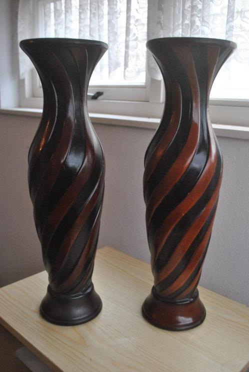 Vazen, 2 stuks, aardewerk, woondecoratie, 50 cm hoog, Huis en Inrichting, Woonaccessoires | Vazen, Gebruikt, Overige kleuren, 50 tot 75 cm
