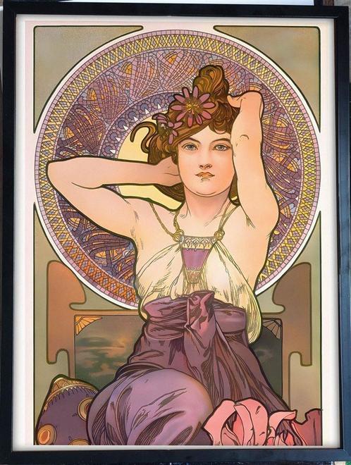 [Poster in Frame] Alphonse Mucha the precious stones, Verzamelen, Posters, Nieuw, Rechthoekig Staand, Verzenden