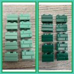 10 lego basis blokjes 1x2 groen met steen motief, Kinderen en Baby's, Speelgoed | Duplo en Lego, Nieuw, Ophalen of Verzenden, Losse stenen