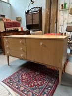 Vintage dressoir, tv-kast, mid century ladekast met klep, Huis en Inrichting, Kasten | Wandmeubels, Minder dan 100 cm, Gebruikt