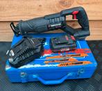 Parkside reciprozaag + accu + lader en zaagbladen, Doe-het-zelf en Verbouw, Gebruikt, 70 mm of meer, 600 tot 1200 watt, Ophalen of Verzenden