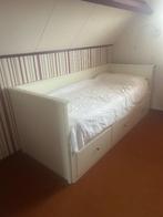 HEMNES Bedbank uitschuifbaar IKEA, Huis en Inrichting, Slaapkamer | Bedden, Ophalen, Wit, Tweepersoons, 200 cm