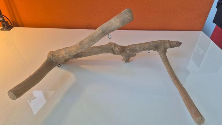 Stevige zitstok java hout (60x30 cm), Dieren en Toebehoren, Vogels | Toebehoren, Gebruikt, Speelgoed, Ophalen