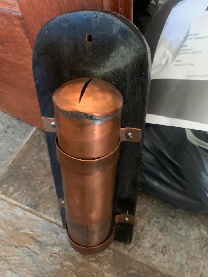 Koperen Spaarpijp - Vintage, Antiek en Kunst, Antiek | Koper en Brons, Koper, Ophalen of Verzenden