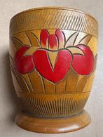 Houten pot, art deco, Amsterdamse School, Antiek en Kunst, Ophalen of Verzenden