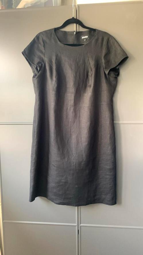 Promiss gevoerde linnen zomerjurk zwart maat XXL 44, Kleding | Dames, Jurken, Zo goed als nieuw, Maat 42/44 (L), Zwart, Onder de knie