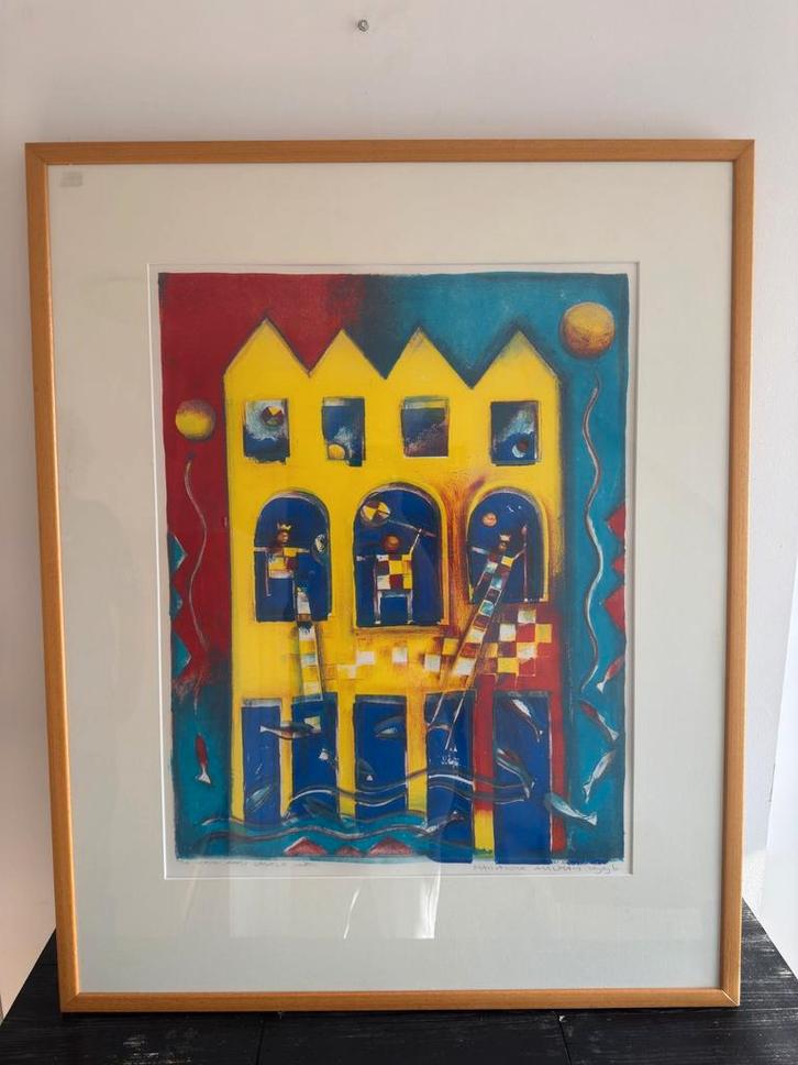 Marianne Aalman Zeefdruk - De Vine and Castle, Antiek en Kunst, Kunst | Litho's en Zeefdrukken, Ophalen