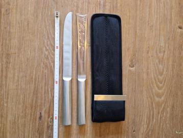 Karve trancheerset/ mes set, 2-delig, met neopreen hoes