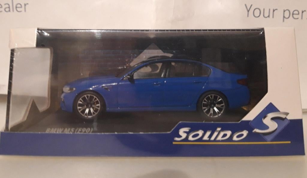 Solido 1:43 BMW M5 F90 Competition blauw/carbon nieuw, Ophalen of Verzenden, Nieuw, Auto, Solido