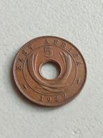 Oost Afrika 5 cent 1942, Ophalen of Verzenden, Overige landen, Losse munt