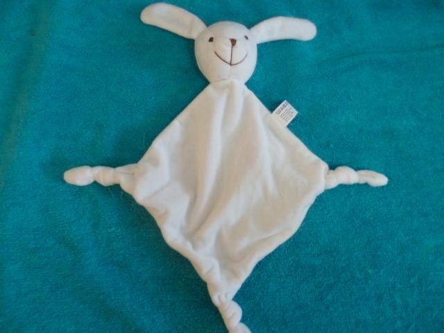 wit velours konijn haas doekje lapje, Kinderen en Baby's, Speelgoed | Knuffels en Pluche, Zo goed als nieuw, Overige typen, Ophalen of Verzenden