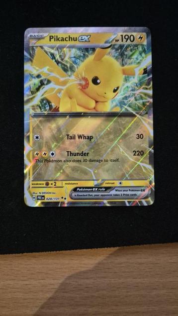 Pokemon TCG - Pikachu ex (PRE 028) Double Rare beschikbaar voor biedingen