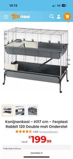 Ferplast konijnenhok rabbit 120 Double, Ophalen, 110 cm of meer, Zo goed als nieuw, 90 cm of meer