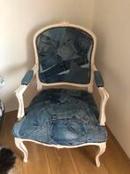 Louis XV  fauteuil bekleed met denim, Ophalen
