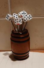 Cocktail Prikkers Dobbelsteen - Chic Fork Set, Huis en Inrichting, Ophalen of Verzenden, Gebruikt, Rvs of Chroom, Los bestek