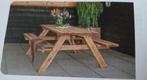 Picknicktafel, Ophalen, Nieuw, Rechthoekig, Hout