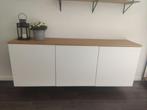 IKEA BESTÅ Kastencombinatie met eikenfineer toppaneel, Huis en Inrichting, Ophalen, 150 tot 200 cm, Zo goed als nieuw, Minder dan 100 cm