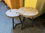 Bijzettafel set Grey mix, Minder dan 55 cm, Rond, Nieuw, Hout