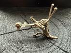 Zilveren miniatuur krekel met viool, Ophalen of Verzenden