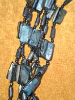 Vintage Zwart Parelmoer Collier, Ophalen of Verzenden, Gebruikt, Zwart, Overige materialen