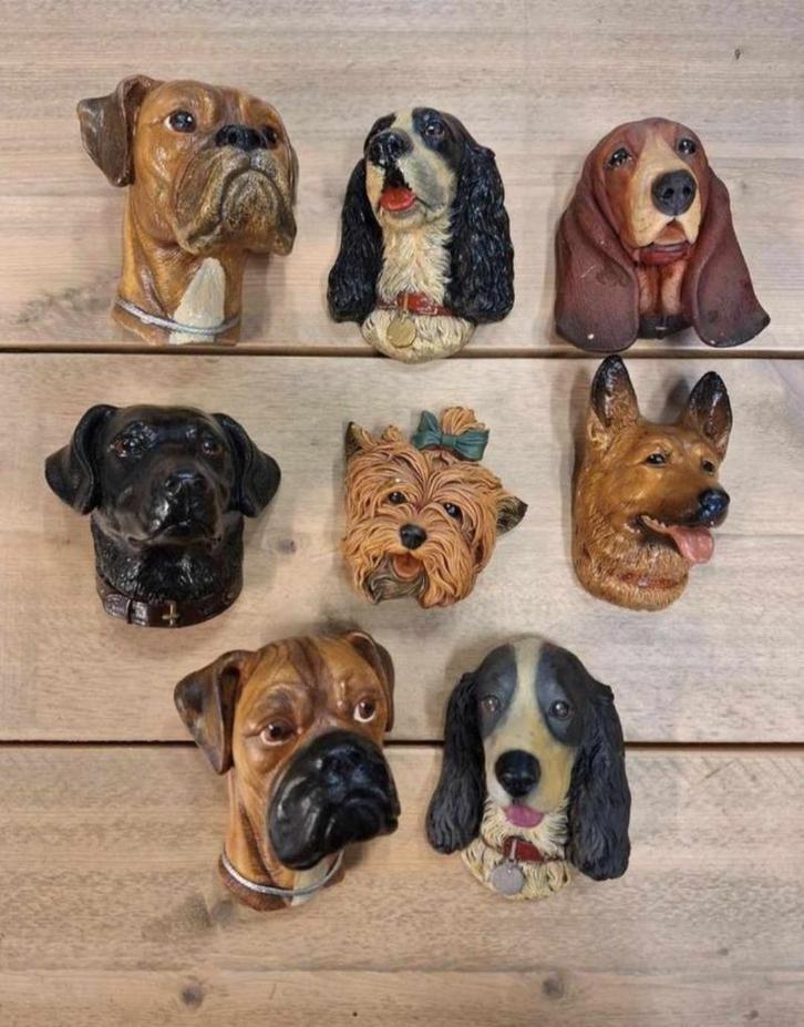 Lot vintage Bosson, Bossons hoofden, gips & made in England., Antiek en Kunst, Curiosa en Brocante, Ophalen of Verzenden