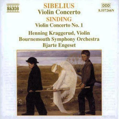 SIBELIUS & SINDING Violin concerto no. 1 CD KRAGGERUD NAXOS, Cd's en Dvd's, Cd's | Klassiek, Zo goed als nieuw, Orkest of Ballet