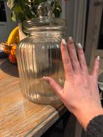 Grote glazen pot met deksel, Ophalen of Verzenden, Zo goed als nieuw, Glas, Minder dan 50 cm