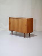 Clausen & Søn dressoir schuifdeuren teak Deens vintage, Huis en Inrichting, Kasten | Dressoirs, Ophalen, Met deur(en), 100 tot 150 cm