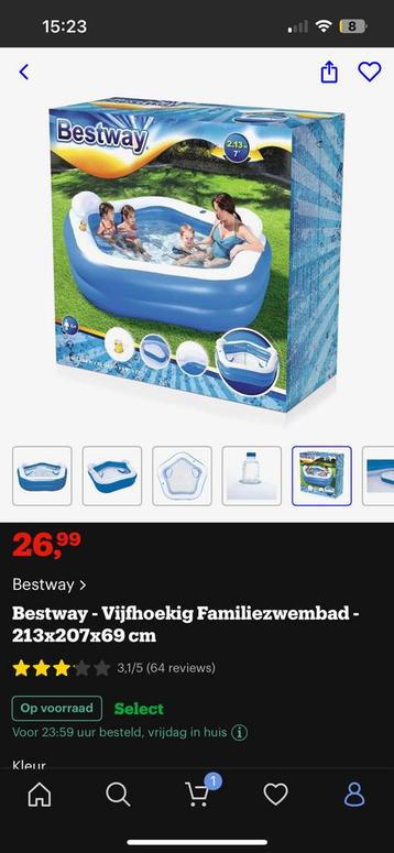 NIEUW IN DOOS - Vijfhoekig Familiezwembad beschikbaar voor biedingen