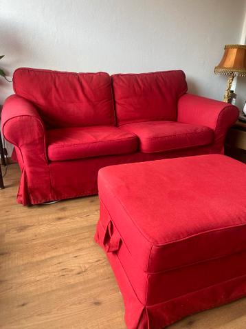 2 x IKEA Ektorp Tweezits Bank met poef - afbeelding 7