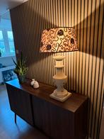 Landelijke Tafellamp - Robuust & Sfeervol, Huis en Inrichting, Lampen | Vloerlampen, Ophalen, Gebruikt, Hout, Minder dan 100 cm