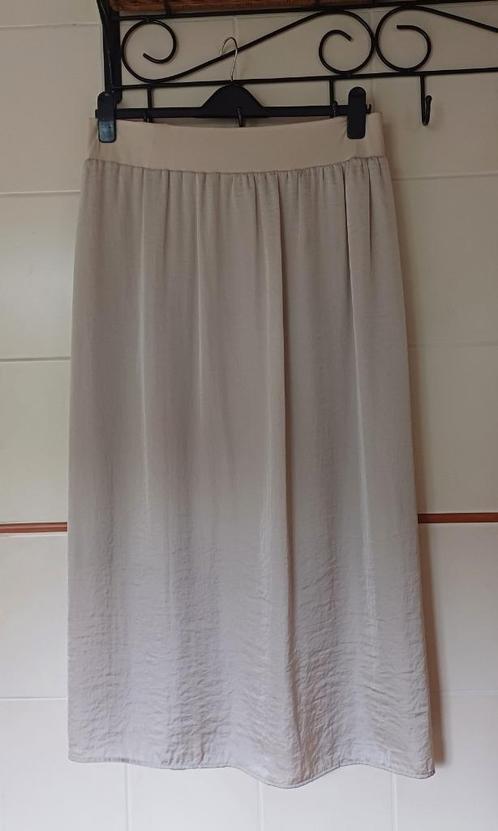EMMA elegante gevoerde maxi DAMESROK, maat 42, Kleding | Dames, Rokken, Zo goed als nieuw, Maat 42/44 (L), Beige, Onder de knie