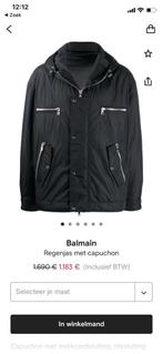 Balmain regenjas met capuchon – maat 46 (S/M), Ophalen of Verzenden, Nieuw, Maat 46 (S) of kleiner, Zwart