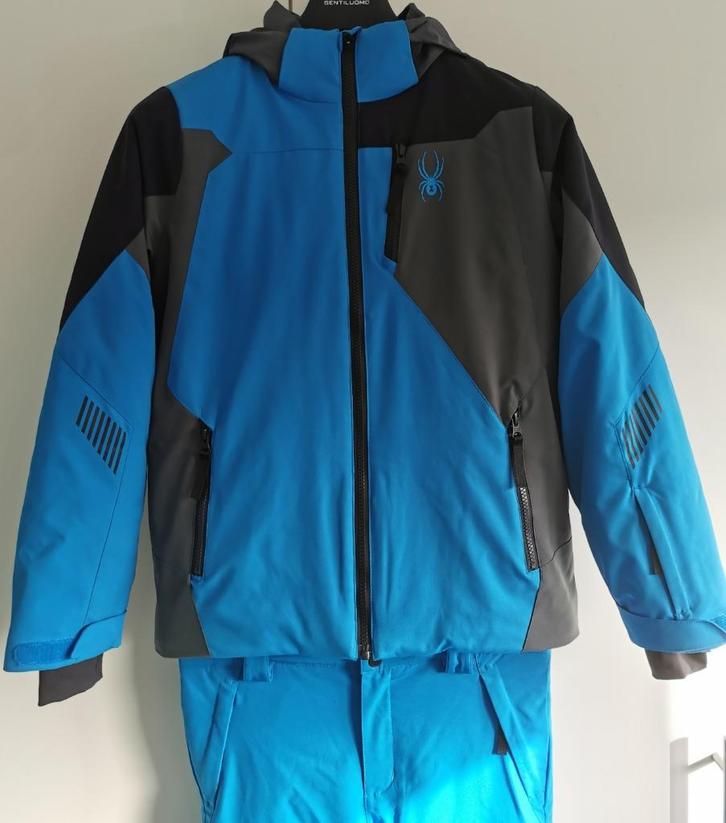 Spyder skipak 152/14, blauw,zwart,grijs met bretels, Kinderen en Baby's, Kinderkleding | Maat 152, Gebruikt, Jongen of Meisje