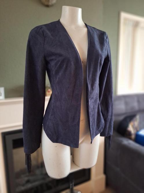 Drole de Copine blauw suèdine jasje L | Gratis verz in NL, Kleding | Dames, Jasjes, Kostuums en Pakken, Zo goed als nieuw, Jasje