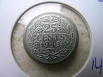 Kwartje 1943 EP (nr 14), Postzegels en Munten, Munten | Nederland, Ophalen of Verzenden, Koningin Wilhelmina, 25 cent, Losse munt