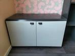Grijze dressoir kast en boekenplank gedeelte, Ophalen, Gebruikt, 25 tot 50 cm